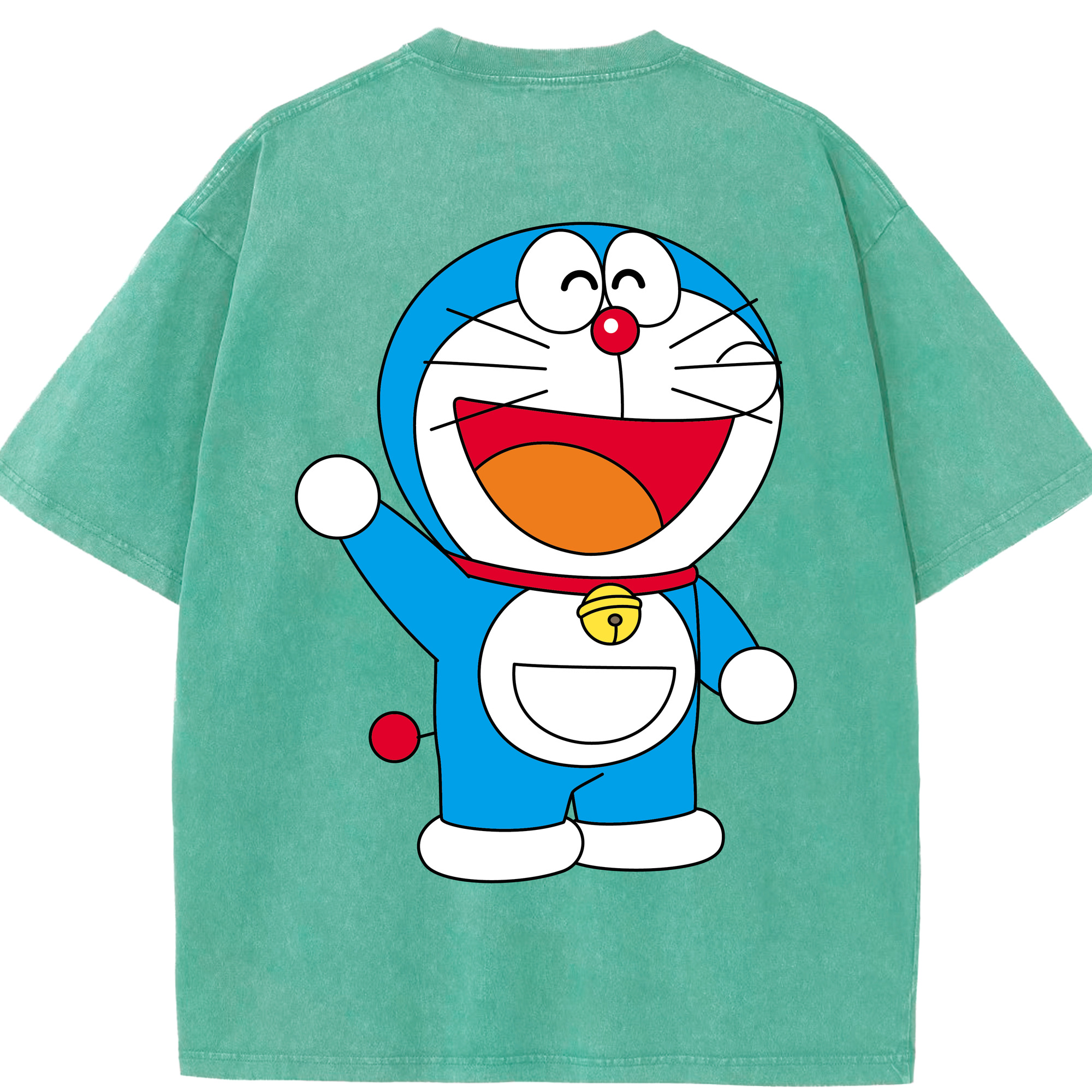 （画像用） ドラえもん Doraemon 綿100% ヴィンテージ風 半袖Tシャツ（背面プリント）